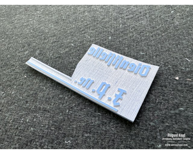 Rubber stamp: Dienststelle F. P. nr.