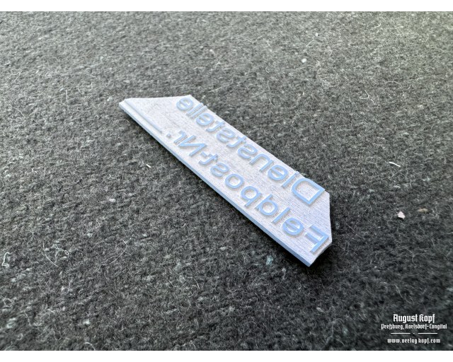 Rubber stamp: Dienststelle Feldpost -Nr.