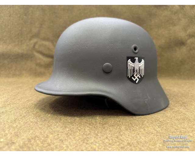Original M40 EF62 Schiefergrau WH SingleDecal stahlhelm
