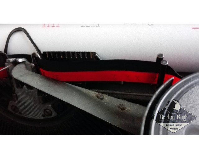 Typewriter ribbon 2103 DIN red/black