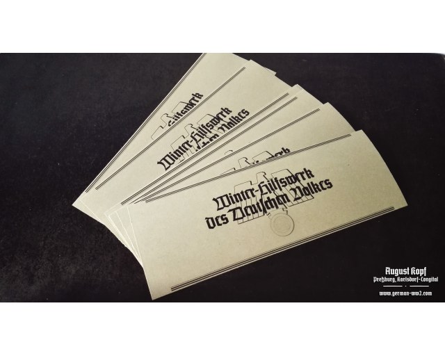 Winterhilfswerk cashbox label sticker