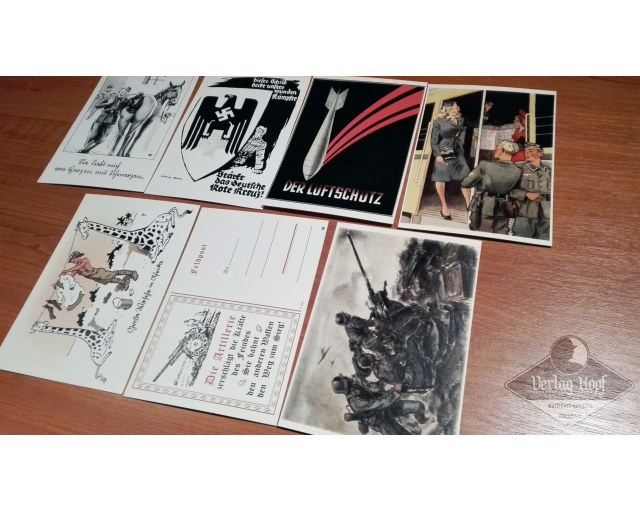 German Postcards set #7 Allgemeine Farben (7 pcs.)