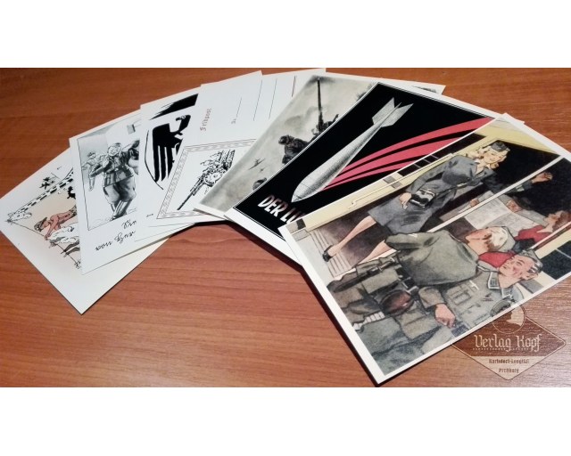 German Postcards set #7 Allgemeine Farben (7 pcs.)