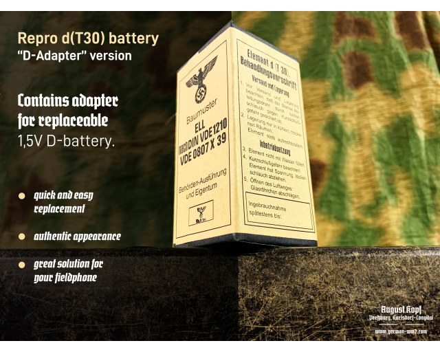 Fieldphone d T-30 Battery design 1 WH