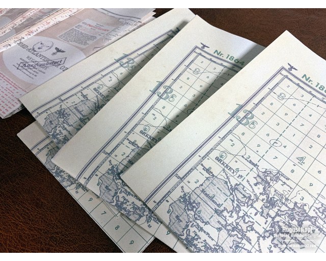 Kriegsmarine Karten Set of 3 Naval Maps