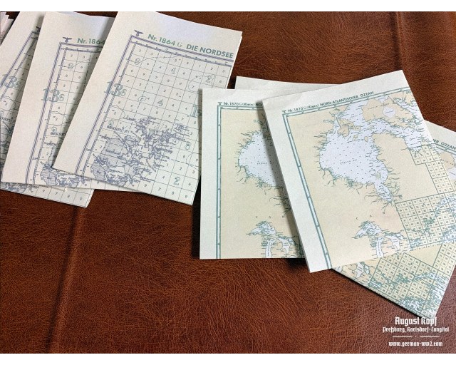 Kriegsmarine Karten Set of 3 Naval Maps