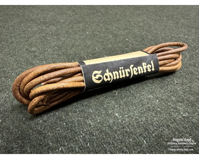 Leather laces 3mm brown round 2x 100cm