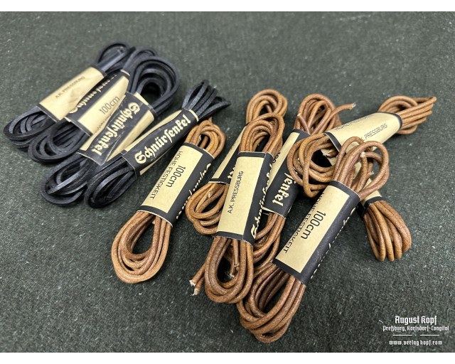 Leather laces 3mm brown round 2x 100cm