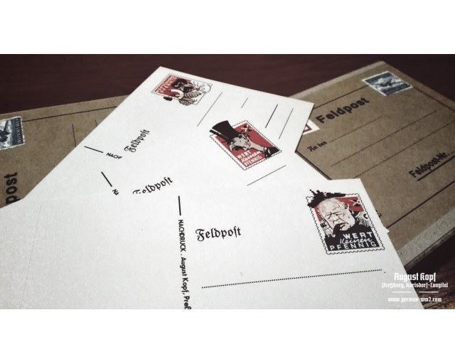 German Postcards set #10 Allies! (3 pcs.)