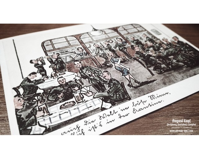 German Postcards set #11 Drawings (5 pcs.)