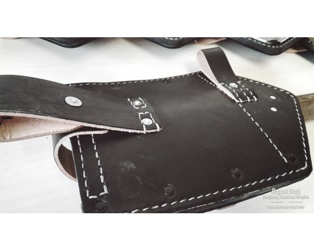 Klappspaten leather case - black color