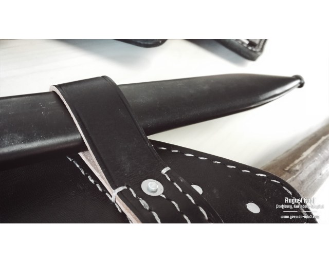 Klappspaten leather case - black color
