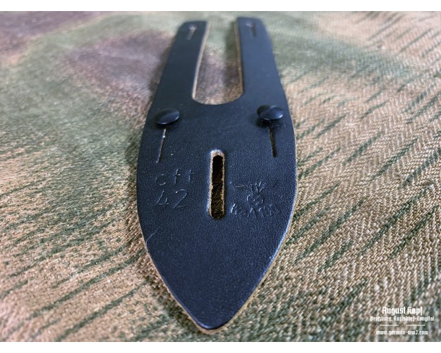 Leather binocular button hook