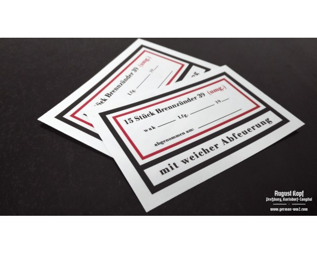 Brennzünder 39 labels