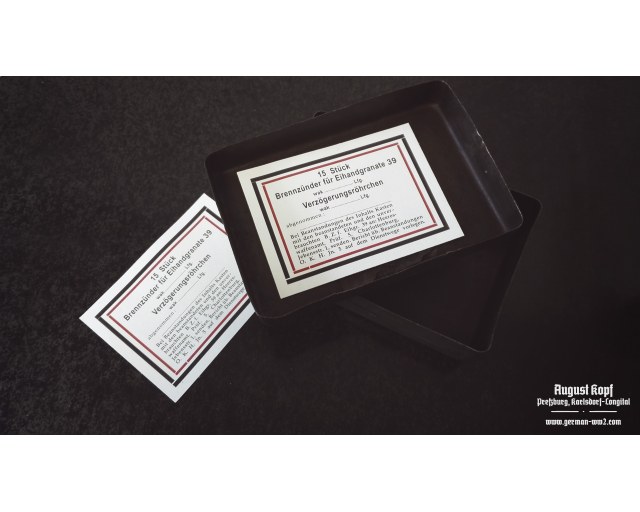 Brennzünder für Eihgr. 39 labels