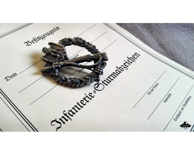 Infanterie-Sturmabzeichen certificate