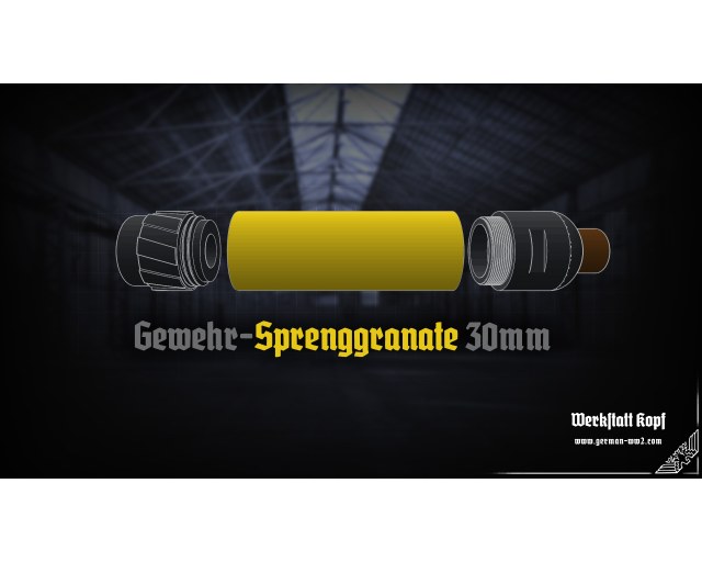 Gewehr-Sprenggranate inert metal repro