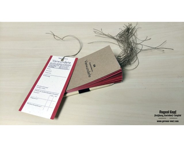 Set of 25 tags - Verwundete / Wounded