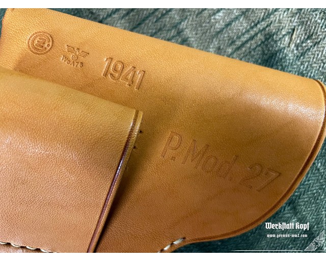 Pistole Mod. 27 holster - natural leather