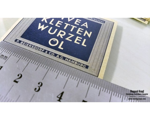 Kletten-wurzel-öl label sticker