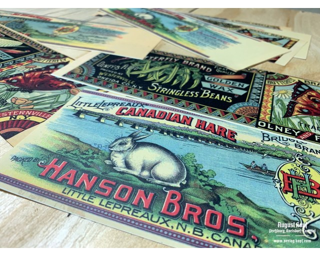Set of 12pcs labels 1890