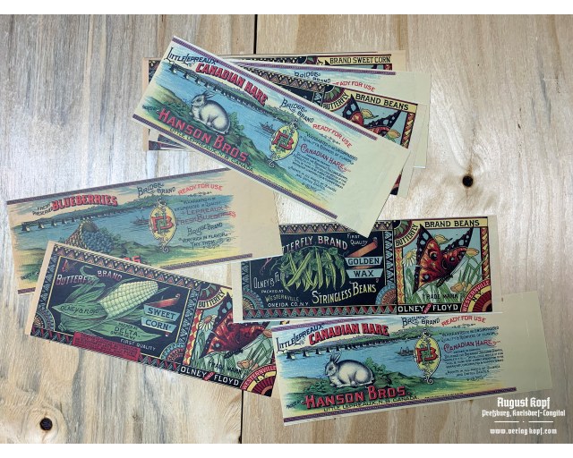 Set of 12pcs labels 1890