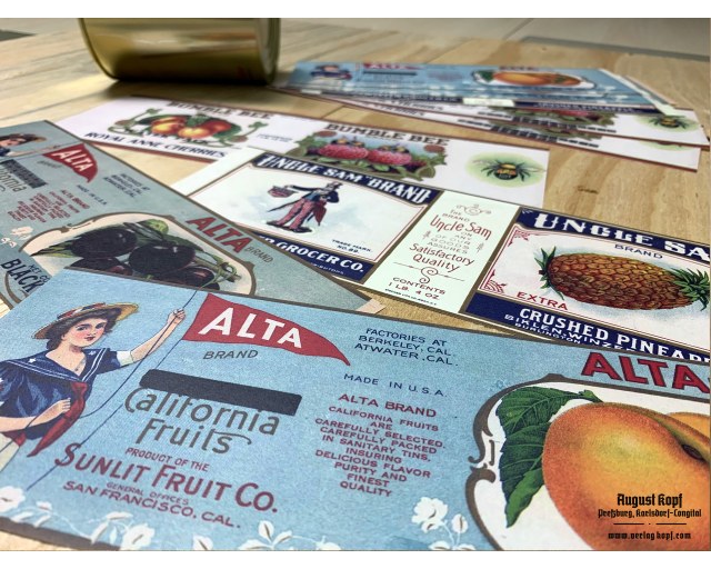Set of 12pcs labels 1910a