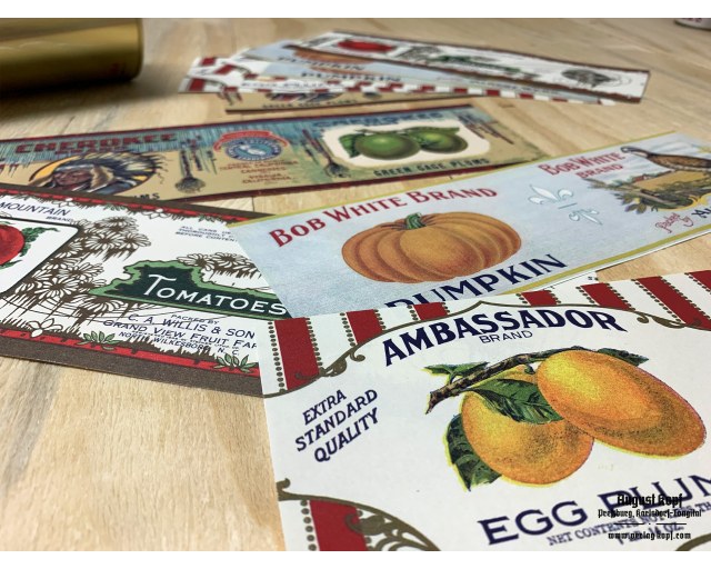 Set of 12pcs labels 1910b