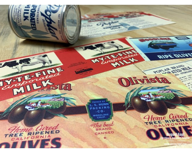 Set of 12pcs labels 1940b