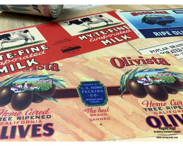 Set of 12pcs labels 1940b