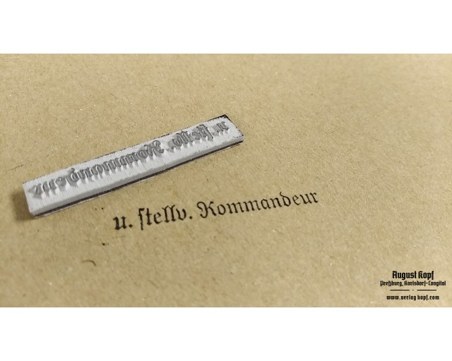 Rubber stamp: u. stellv. Kommandeur