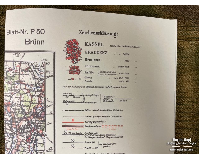 Deutsche Heereskarte Brünn