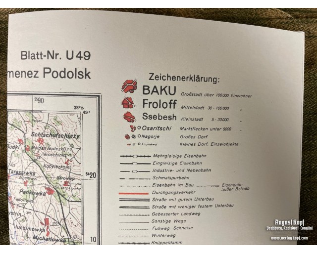 Deutsche Heereskarte Kamenez Podolsk