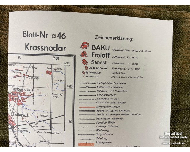 Deutsche Heereskarte Krassnodar