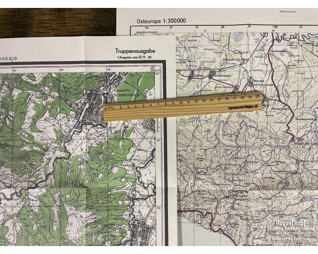 Sonderausgabe Heereskarte Maikop big set of 11 maps