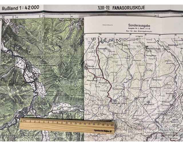 Sonderausgabe Heereskarte Maikop big set of 11 maps