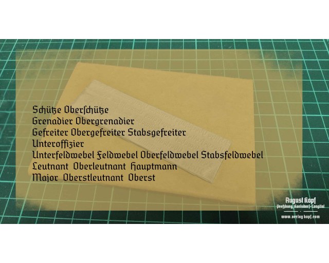 Rubber stamp: WH ranks (18 items)