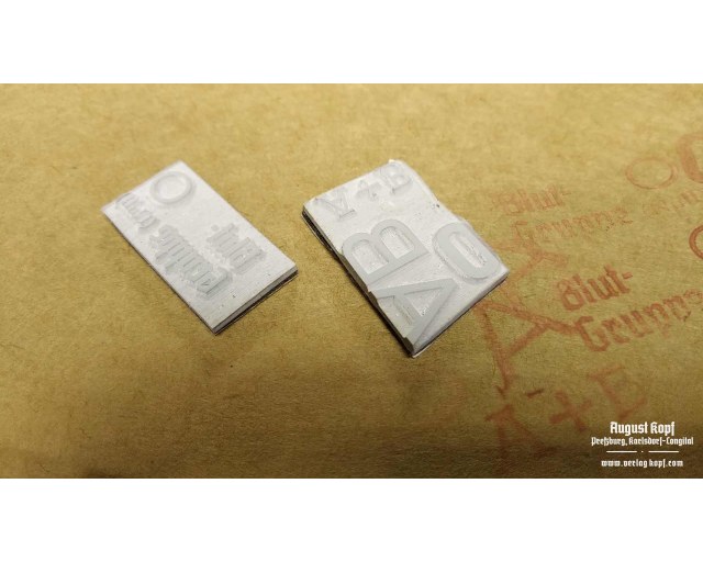 Rubber stamp: set Blutgruppe