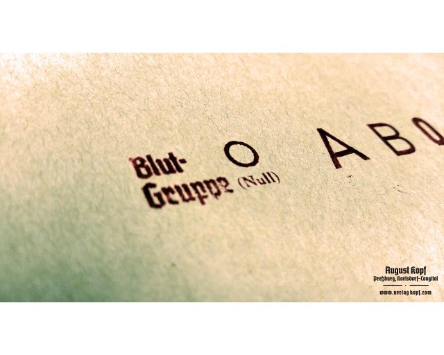 Rubber stamp: set Blutgruppe