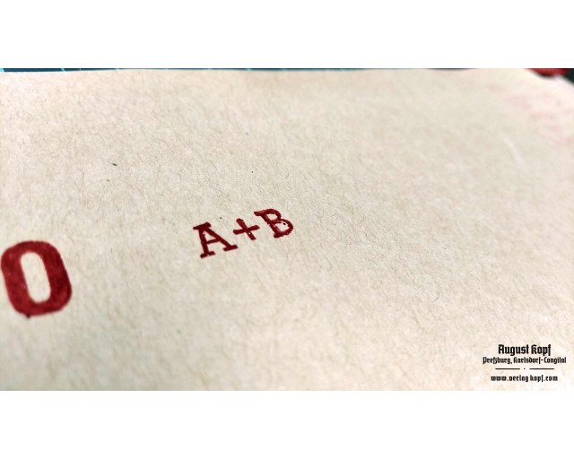 Rubber stamp: set Blutgruppe