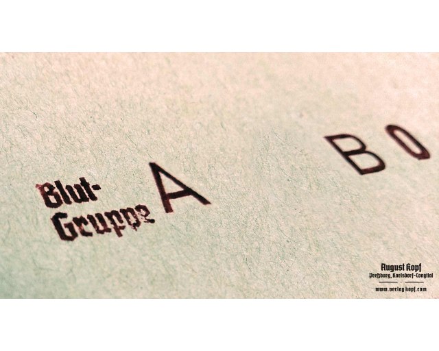 Rubber stamp: set Blutgruppe