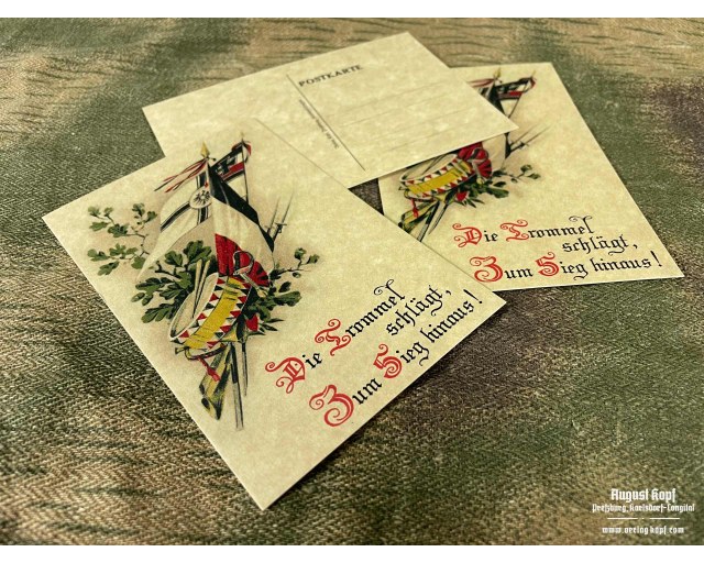 German Postcards Die Trommel 3pcs