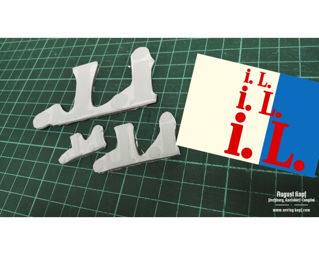 Rubber stamp: i. L. 3x sizes
