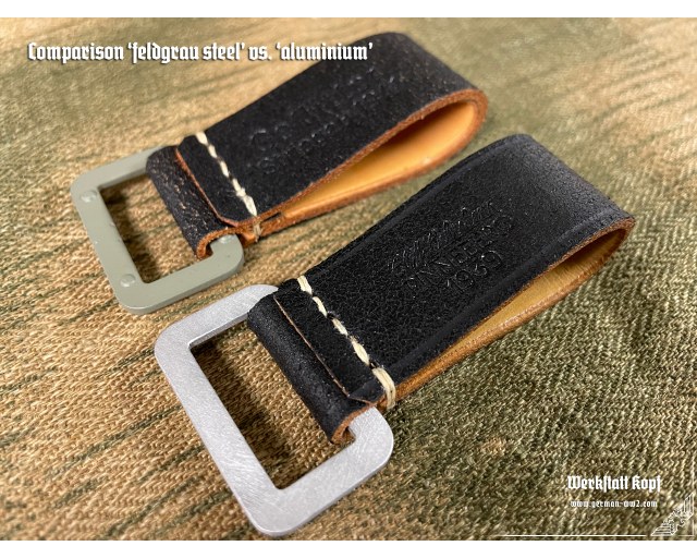 Leather belt loop repro 1piece aluminium