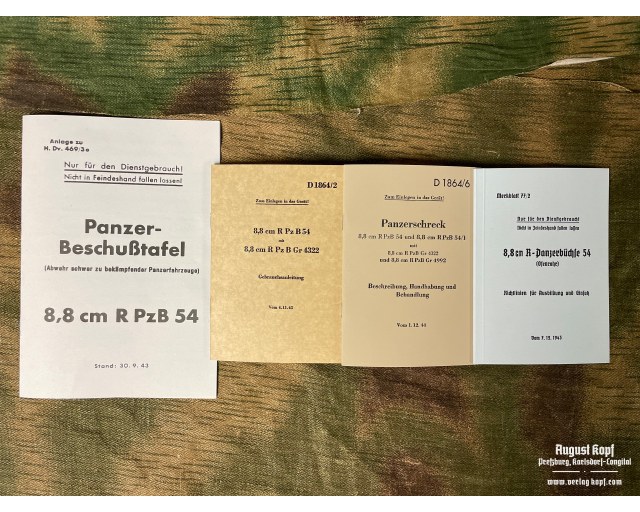 Panzerschreck booklet set 4pcs
