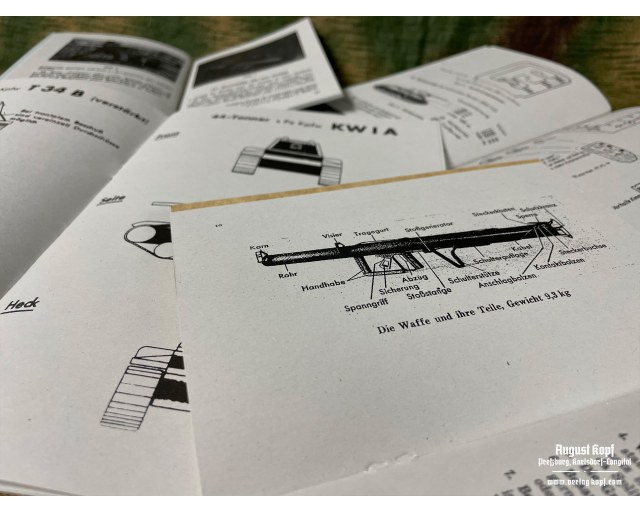 Panzerschreck booklet set 4pcs