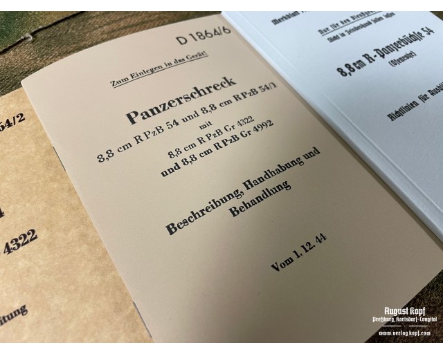 Panzerschreck booklet set 4pcs