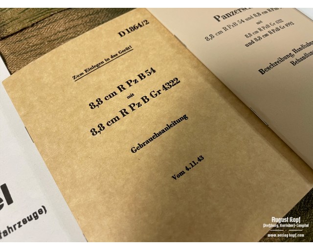 Panzerschreck booklet set 4pcs