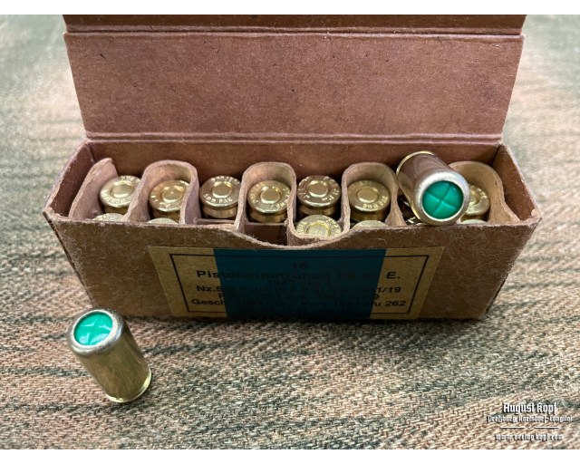 Empty box 16 Pistolenpatronen 08 type.2