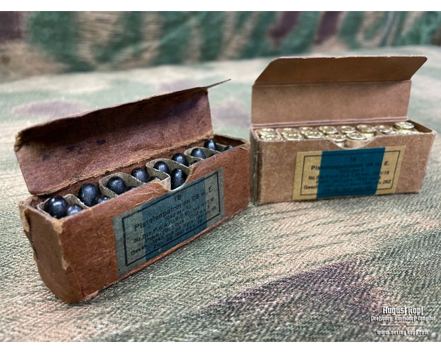 Empty box 16 Pistolenpatronen 08 type.2